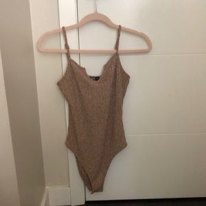 Shein nude ribbed bodysuit